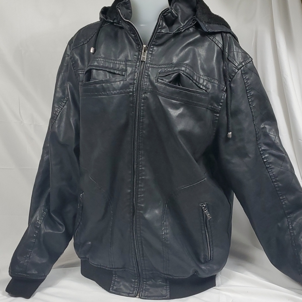 Black label by vigo leather jacket